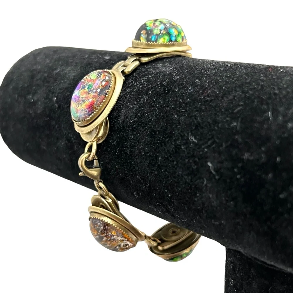 MULTI COLOR CONFETTI ACRYLIC LINK BRACELET